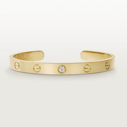 [Love Aura]LOVE BRACELET 6.1MM 1 DIAMOND OPEN CUFF