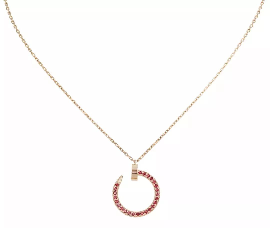 [Love Aura]JUSTE NECKLACE GOLD RED DIAMONDS
