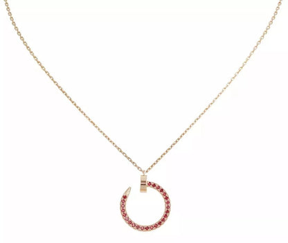 [Love Aura]JUSTE NECKLACE GOLD RED DIAMONDS
