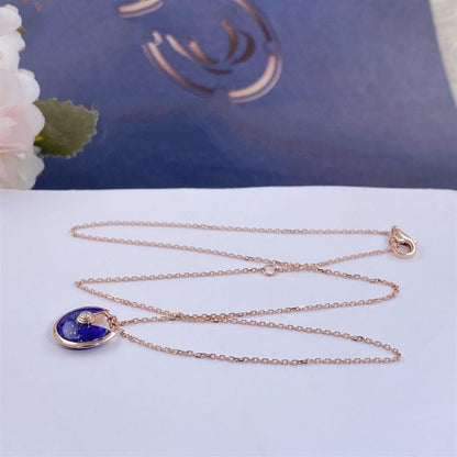 [Love Aura]AMULETTE ROSE GOLD AGATE NECKLACE