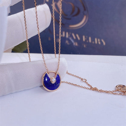 [Love Aura]AMULETTE ROSE GOLD AGATE NECKLACE