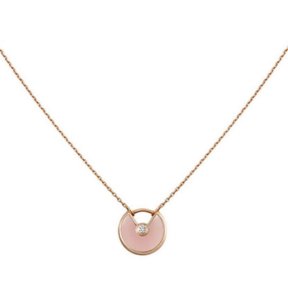 [Love Aura]AMULETTE ROSE GOLD PINK MOP NECKLACE