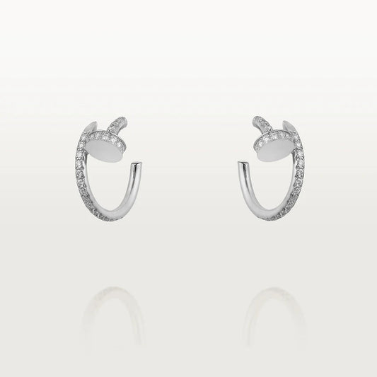 [Love Aura]JUSTE EARRINGS 12.75MM SILVER DIAMOND
