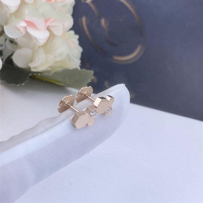 [Love Aura]BEE LOVE PINK GOLD DIAMOND EARRINGS