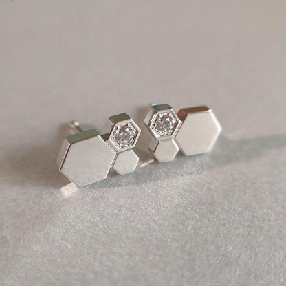 [Love Aura]BEE LOVE SILVER DIAMOND EARRINGS