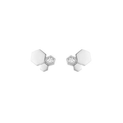 [Love Aura]BEE LOVE SILVER DIAMOND EARRINGS