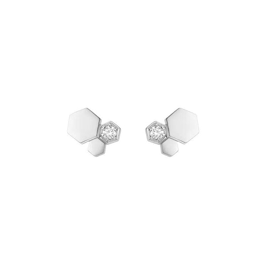 [Love Aura]BEE LOVE SILVER DIAMOND EARRINGS