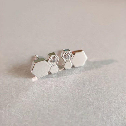 [Love Aura]BEE LOVE SILVER DIAMOND EARRINGS