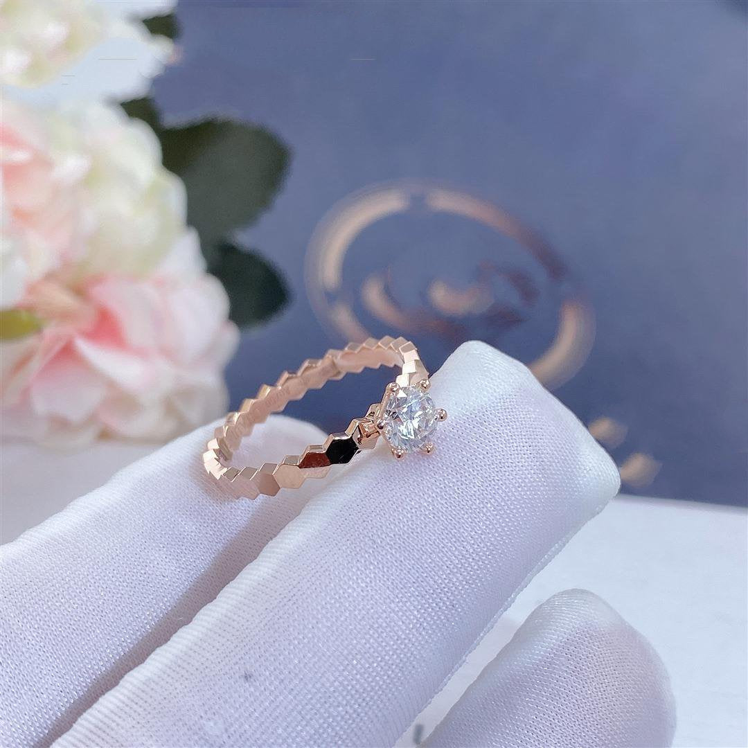 [Love Aura]BEE LOVE RING PINK GOLD 1 DIAMOND