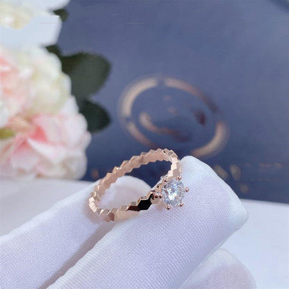 [Love Aura]BEE LOVE RING PINK GOLD 1 DIAMOND