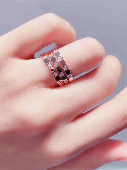 [Love Aura]BEE LOVE RING PINK GOLD DIAMOND