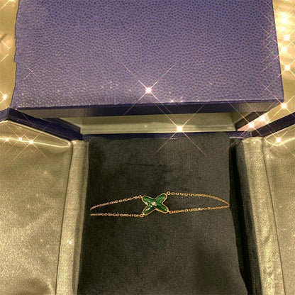 [Love Aura]JEUX BRACELET MALACHITE PINK GOLD 1 DIAMOND