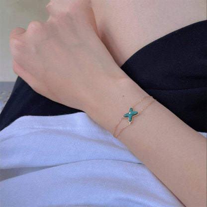 [Love Aura]JEUX BRACELET MALACHITE PINK GOLD 1 DIAMOND