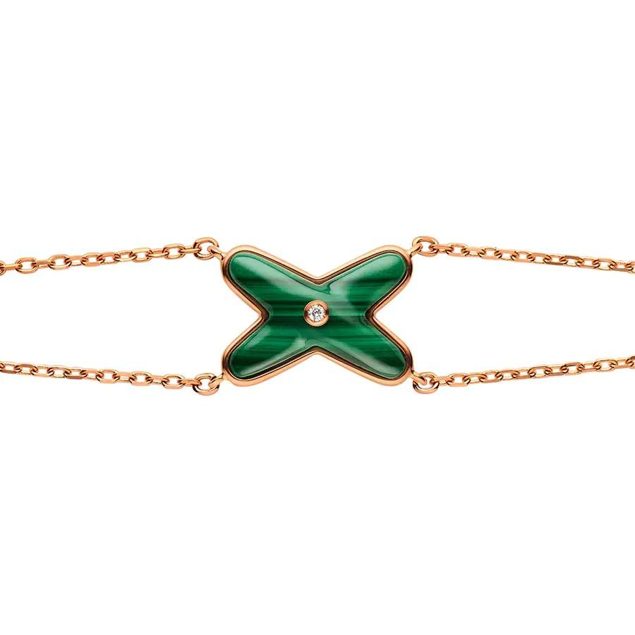[Love Aura]JEUX BRACELET MALACHITE PINK GOLD 1 DIAMOND