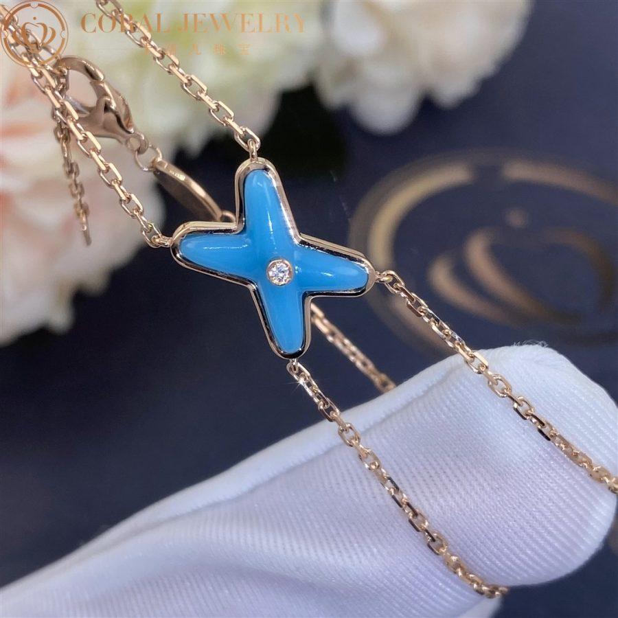 [Love Aura]JEUX BRACELET TURQUOISE PINK GOLD 1 DIAMOND