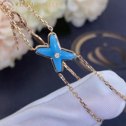 [Love Aura]JEUX BRACELET TURQUOISE PINK GOLD 1 DIAMOND