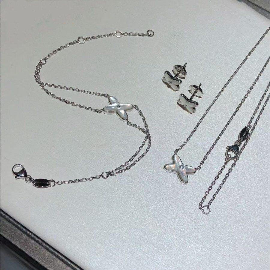 [Love Aura]JEUX BRACELET WHITE MOP SILVER 1 DIAMOND