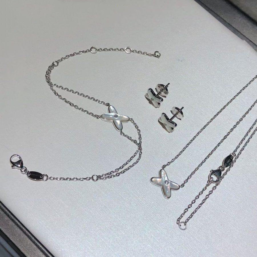 [Love Aura]JEUX BRACELET WHITE MOP SILVER 1 DIAMOND