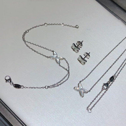 [Love Aura]JEUX BRACELET WHITE MOP SILVER 1 DIAMOND