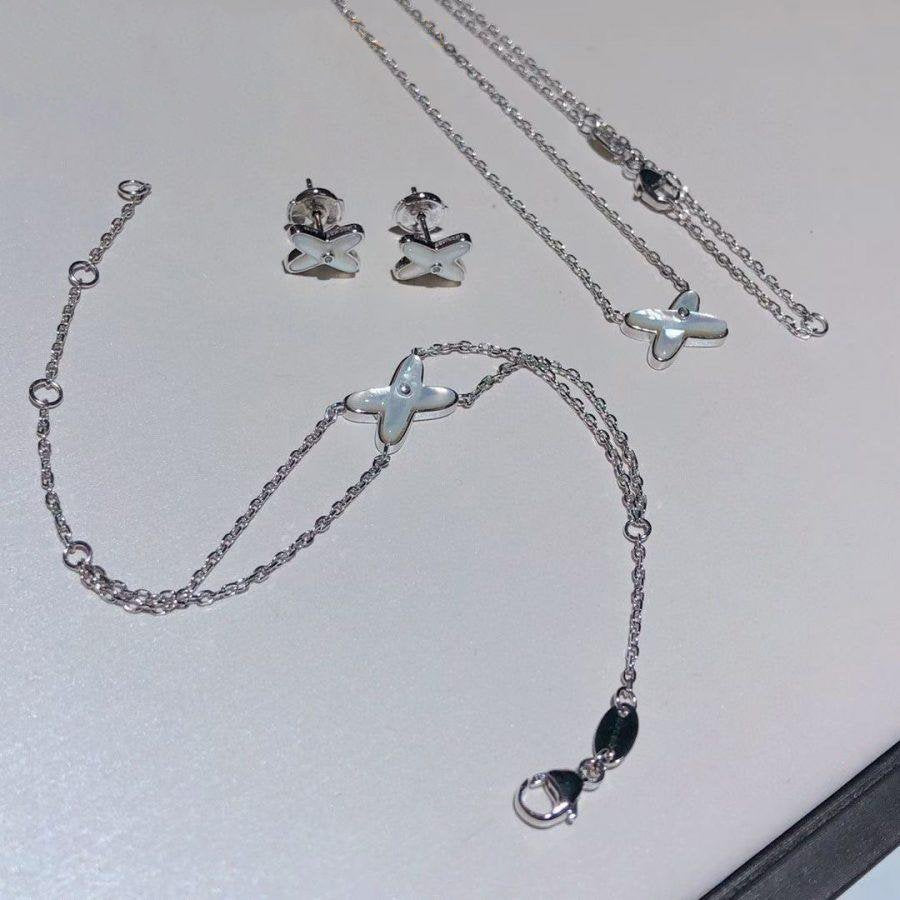 [Love Aura]JEUX BRACELET WHITE MOP SILVER 1 DIAMOND