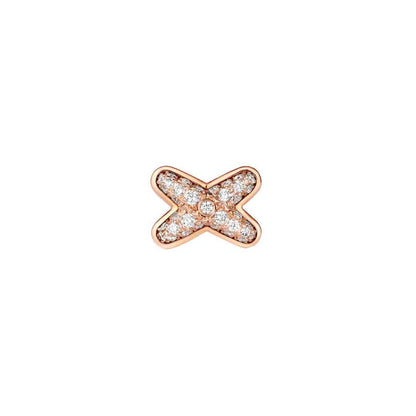 [Love Aura]JEUX DE PINK GOLD DIAMOND EARRINGS