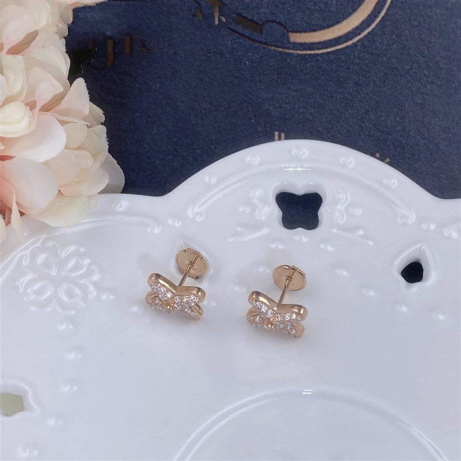 [Love Aura]JEUX DE PINK GOLD DIAMOND EARRINGS