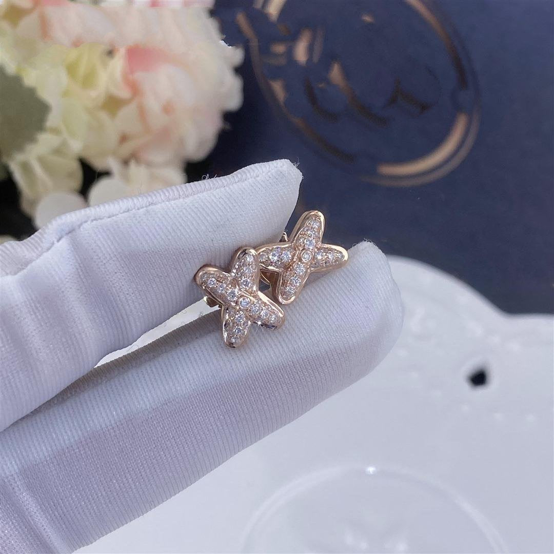 [Love Aura]JEUX DE PINK GOLD DIAMOND EARRINGS