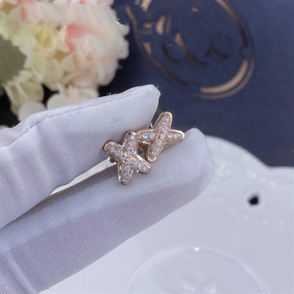 [Love Aura]JEUX DE PINK GOLD DIAMOND EARRINGS