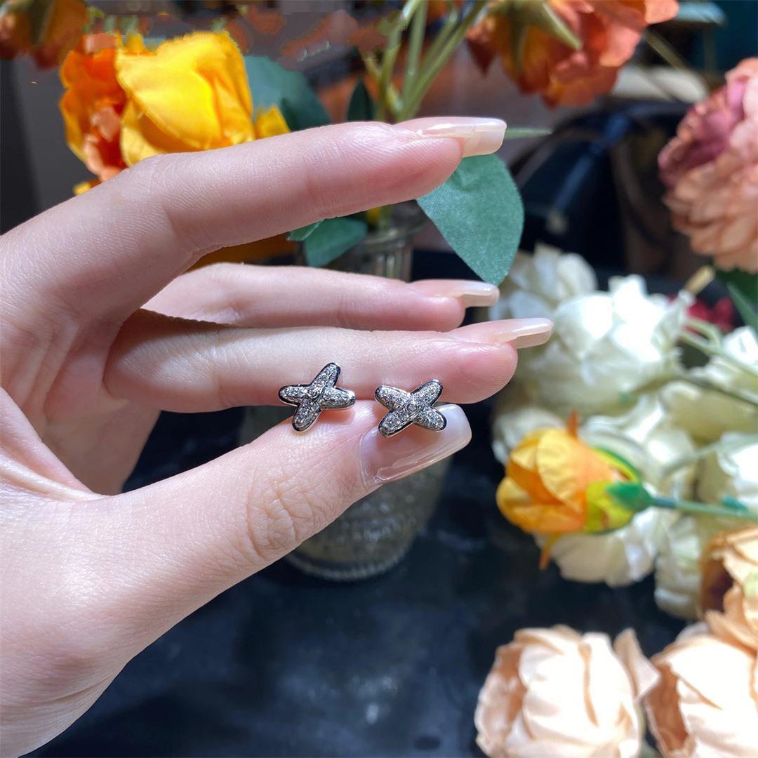 [Love Aura]JEUX DE SILVER DIAMOND EARRINGS