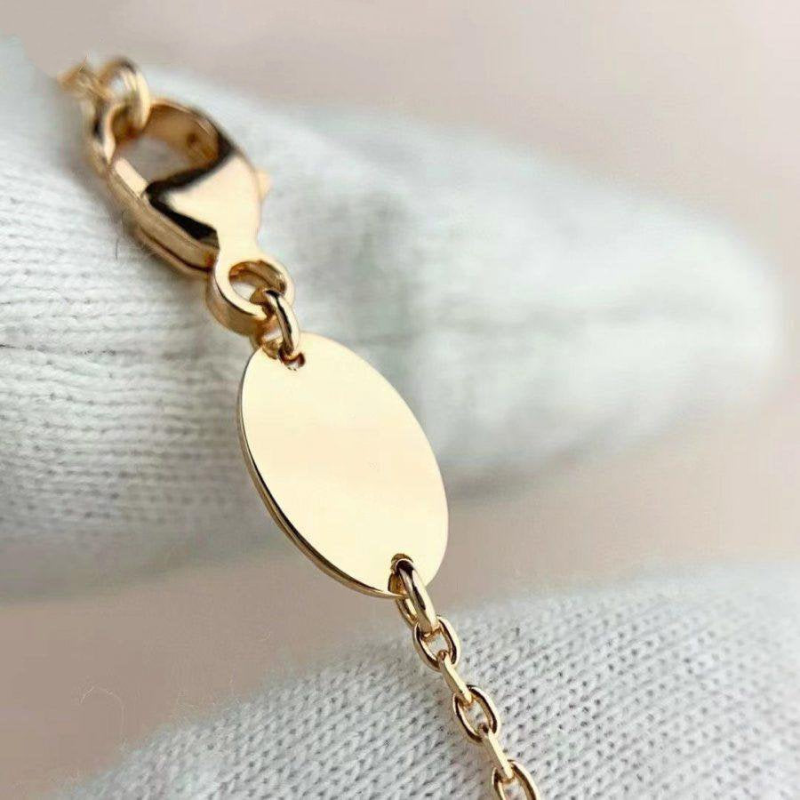 [Love Aura]JEUX DE BRACELET MALACHITE PINK GOLD DIAMONDS