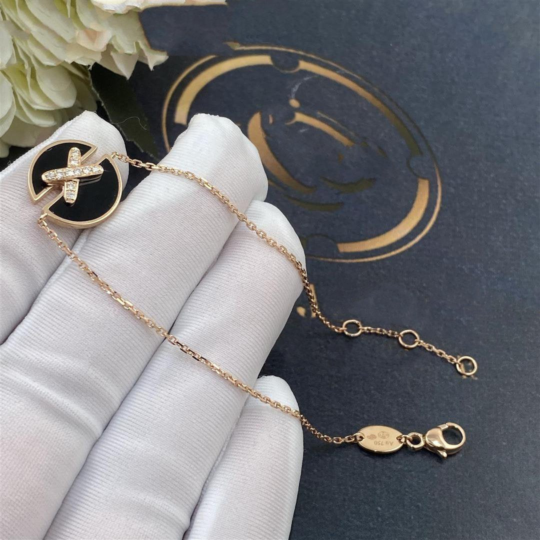 [Love Aura]JEUX DE BRACELET ONYX PINK GOLD DIAMOND