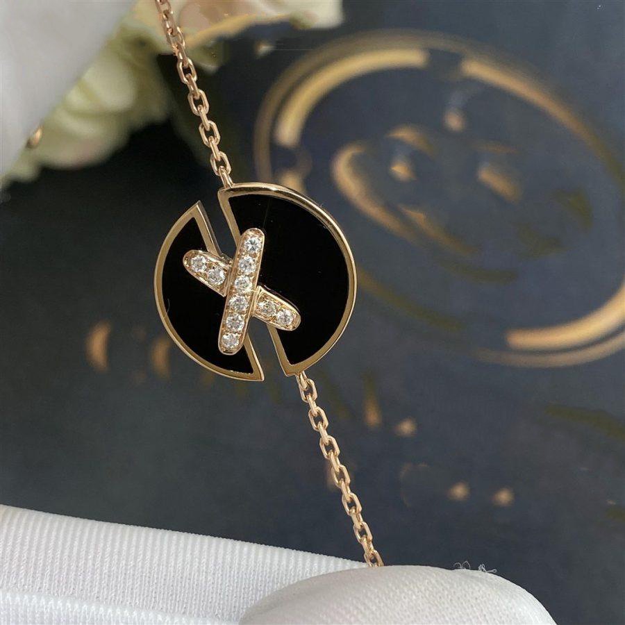 [Love Aura]JEUX DE BRACELET ONYX PINK GOLD DIAMOND