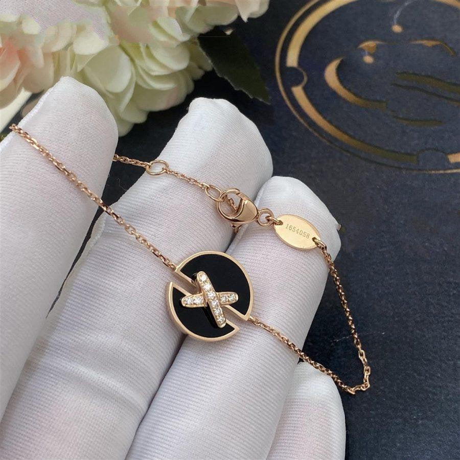 [Love Aura]JEUX DE BRACELET ONYX PINK GOLD DIAMOND