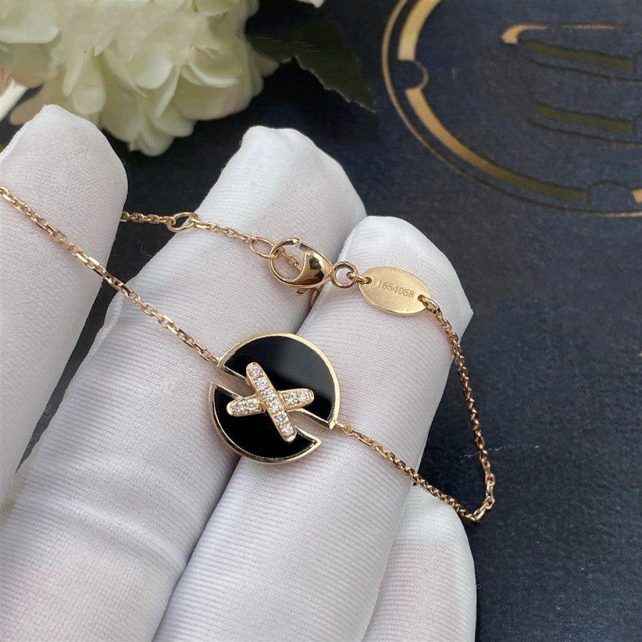 [Love Aura]JEUX DE BRACELET ONYX PINK GOLD DIAMOND