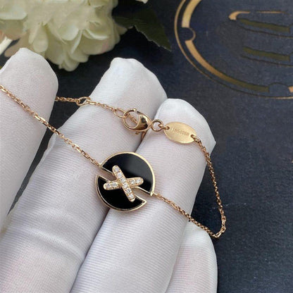 [Love Aura]JEUX DE BRACELET ONYX PINK GOLD DIAMOND