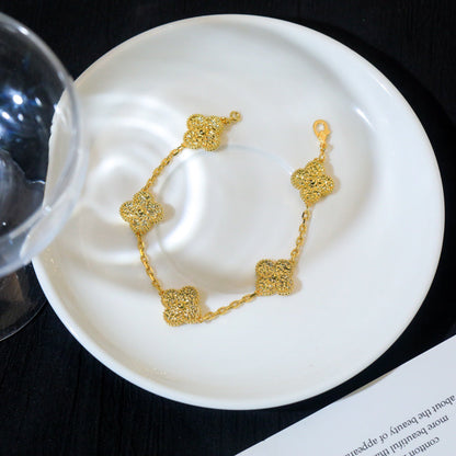 [Love Aura]CLOVER 5 MOTIFS BRONZING BRACELET