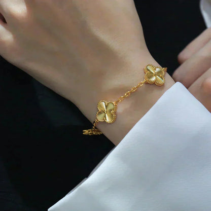 [Love Aura]CLOVER 5 FLOWERS LASER BRACELET