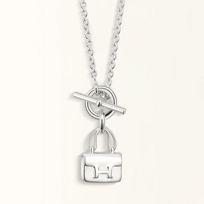 [Love Aura]POP H PEDANT SILVER NECKLACE