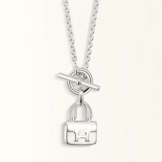 [Love Aura]POP H PEDANT SILVER NECKLACE