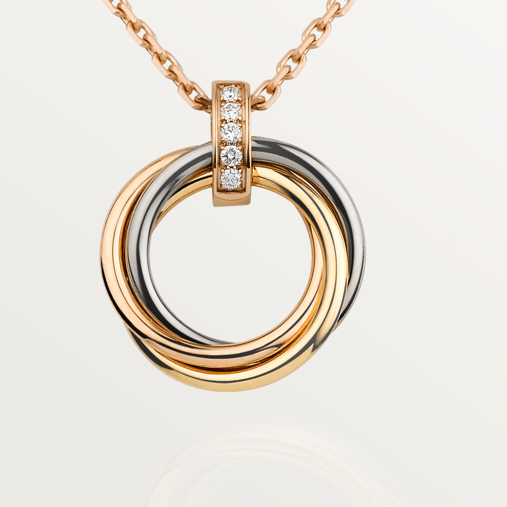 [Love Aura]TRINITY NECKLACE GOLD  DIAMONDS