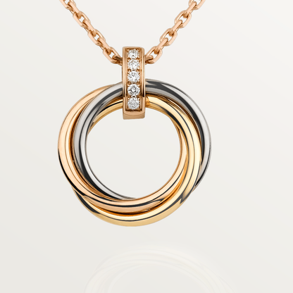 [Love Aura]TRINITY NECKLACE GOLD  DIAMONDS