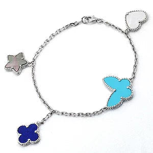 [Love Aura]LUCKY SPRING SILVER BRACELET 4 MOTIF