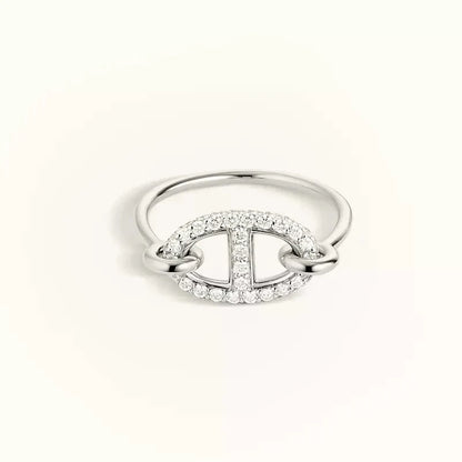 [Love Aura]RONDE SMALL SILVER DIAMOND RING