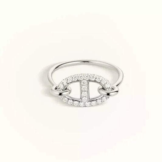 [Love Aura]RONDE SMALL SILVER DIAMOND RING