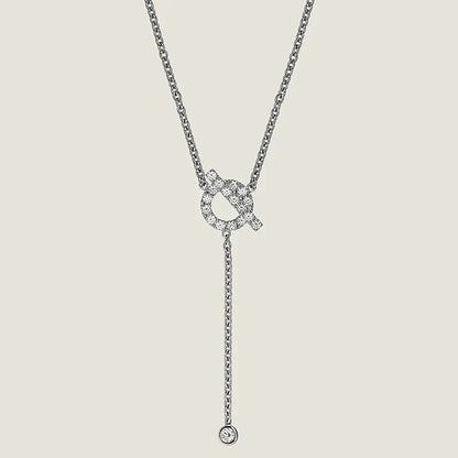 [Love Aura]FINESSE SILVER DIAMOND NECKLACE