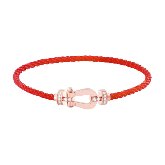 [Love Aura]FORCE 10 HALF DIAMOND PINK GOLD RED CORDERI LARGE AND MEDIUM MODEL