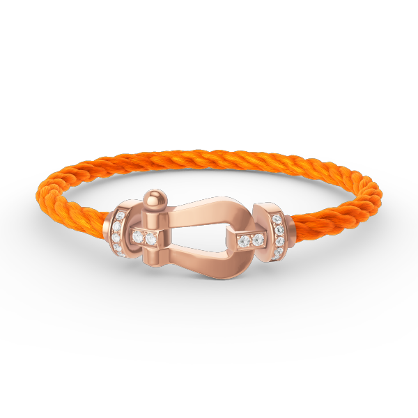 [Love Aura]FORCE LARGE HORSESHOE HALF DIAMOND BRACELET ROSE GOLD