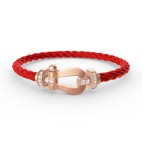 [Love Aura]FORCE LARGE HORSESHOE HALF DIAMOND BRACELET ROSE GOLD