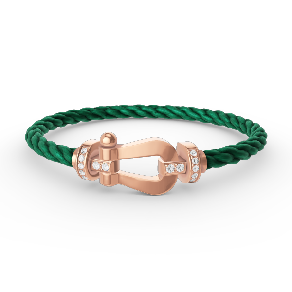 [Love Aura]FORCE LARGE HORSESHOE HALF DIAMOND BRACELET ROSE GOLD
