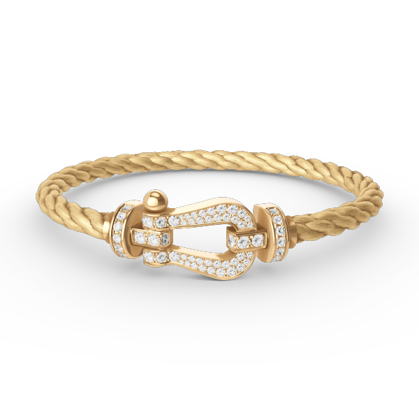 [Love Aura]FORCE LARGE HORSESHOE FULL DIAMOND BRACELET GOLD